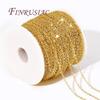 Metal Flat O Shape Chain 18K Gold Plated 1.5MM Thin Chains,Necklace Chain,Handmade DIY Jewelry Making,Wholesale Bulk Metal Chain