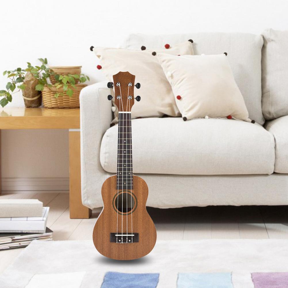 21 Zoll Sapeli Ukulele 4 Saiten Musikinstrument Spielzeug Geschenk für Anfänger Schüler Kinder