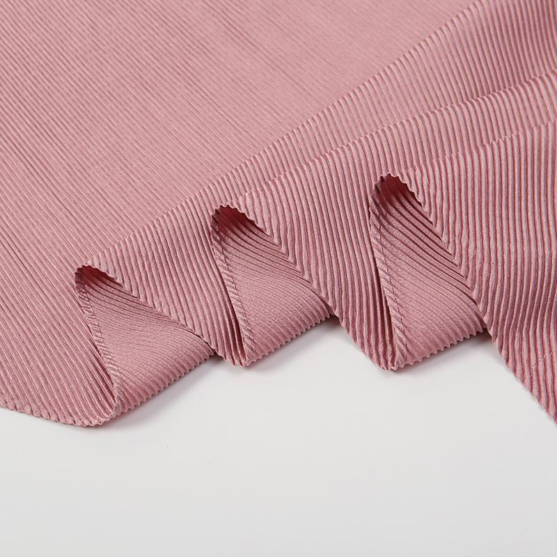 Maldives  Muslim Pleated Square Scarf Matt Silk Plain Hijab Women Crinkle Satin Headscarf Premium Soft Wrinkle Scarves