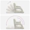 Adjustable Floor Chair Cream Velvet