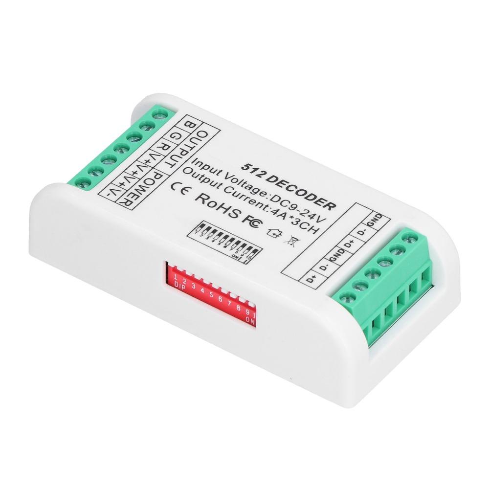 9‑24V DC LED Decoder Controller Plastic Material RGBW Decoder Easy RGB Controller  LED Strip Light