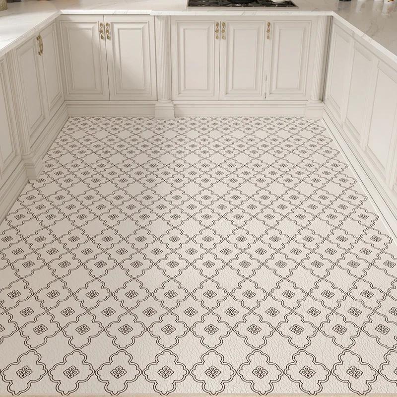 Waterproof Non-slip PVC Kitchen Mat Oil Proof Floor Carpet for Home Entrance Balcony Decoration Tapete De Cocina