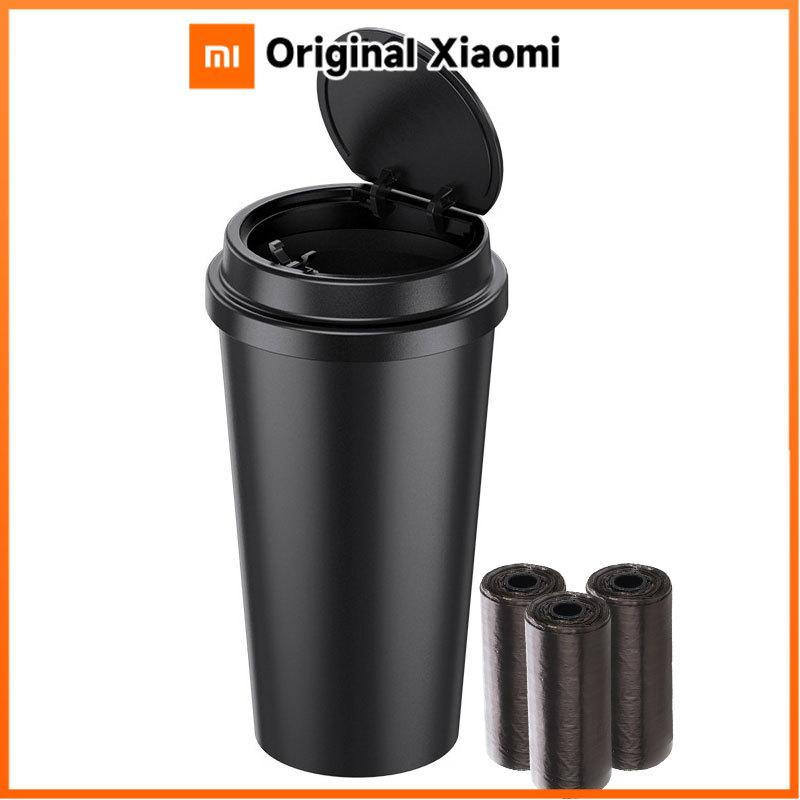Xiaomi Vehicle Leakproof Garbage Can Car Interior Storage Box Mini Car Trash Can Bin with Lid Cup-Shaped Trash Storage Container