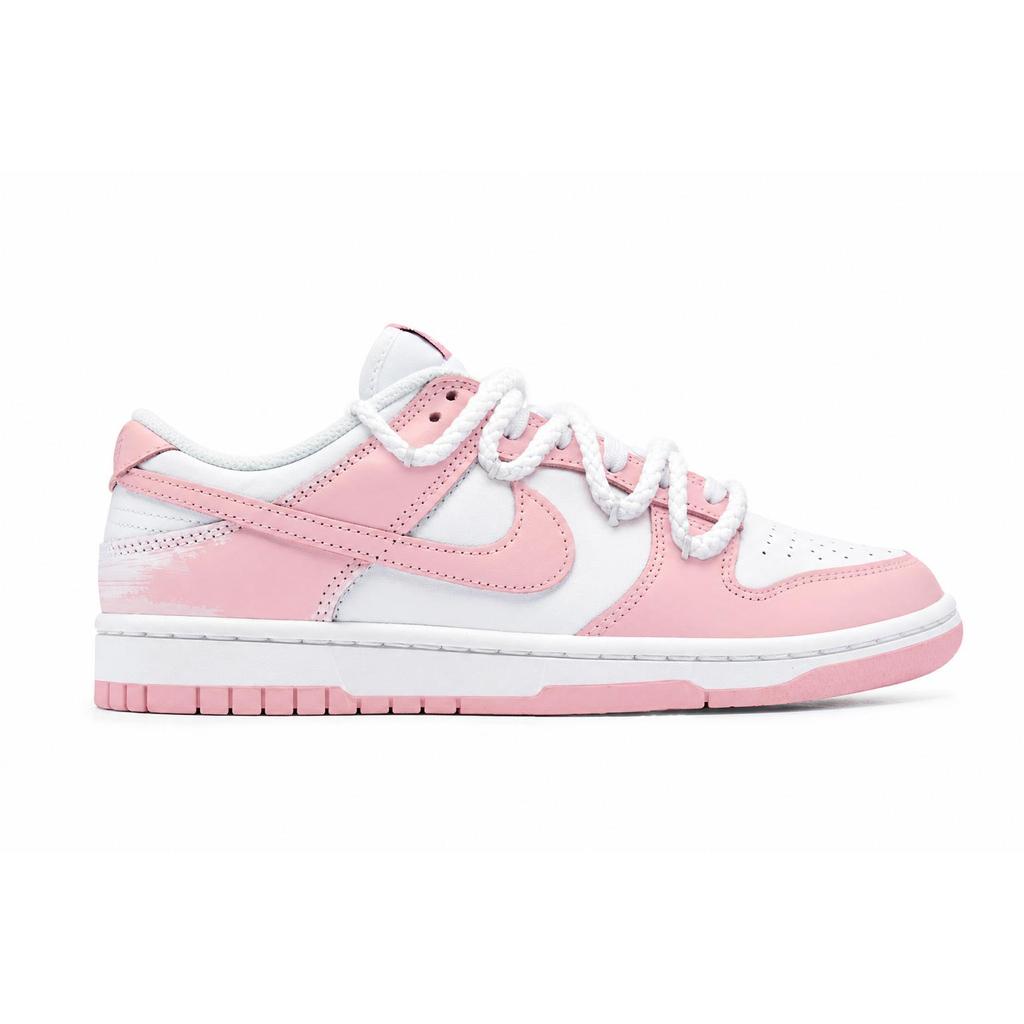 Nike Dunk Pink Journal Coverage Slip Resistant Abrasion Resistant Low Top Casual Skate Shoes Women's FB9109-125(team315)