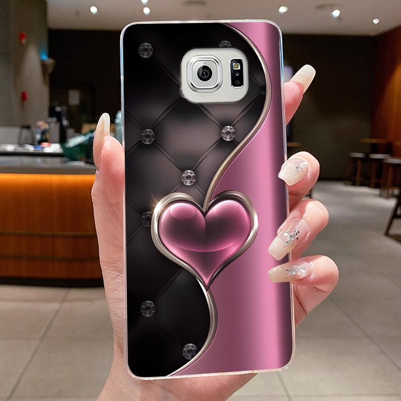 Hülle Für Samsung Galaxy S6 Edge Plus Blume Schmetterling Handyhüllen Für Samsung S5 S6 Edge+ Weiches Silikon Transparente TPU Hüllen