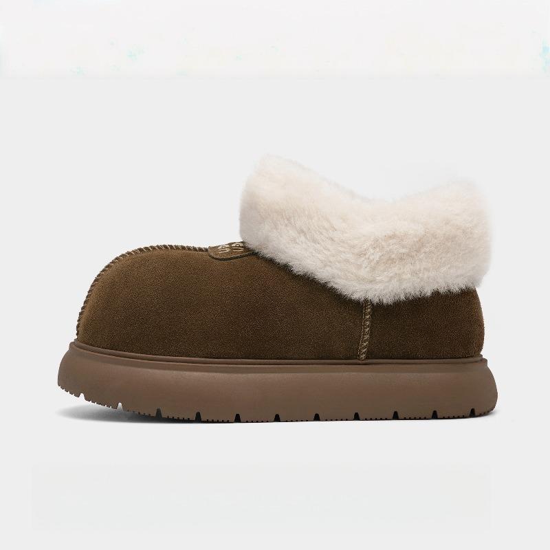 

Frosted bread thick-soled snow boots for women s winter new velvet thickened warm short boots cotton shoes for women s winter wear 40 шоколадний