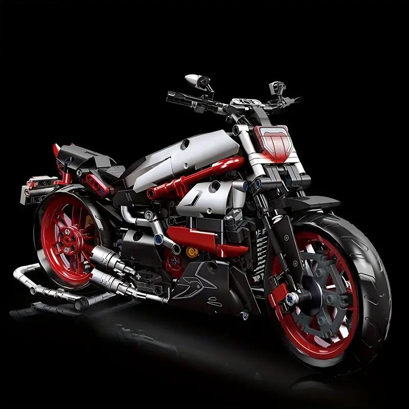 Motorcycle Building Blocks City Racing Car Model Vehicle Assembly Bricks Desktop Decoration Kids Toys Birthday Gifts