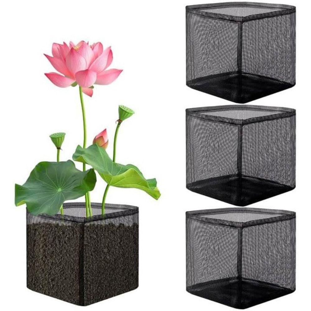 PVC Pond Planting Basket Fine Mesh Pond Planter Bag New Aquatic Planting Basket for Water Plants