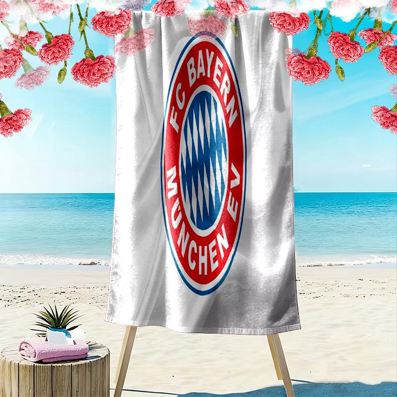 FC Bayern Munich: Passion Field beach towel Portable for travel beach Outdoor pool towel Absorbent bath towel quickdrying swim towel Fashion