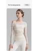 Women's Two-Piece Camisole Yoga Set: Sexy Autumn Mesh Long-Sleeve Cover-Up