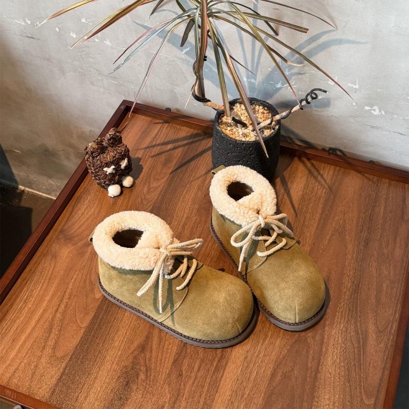 Ugly cute Kapibalane heightening fur integrated big head snow boots women's 2025 winter velvet Northeast cotton shoes