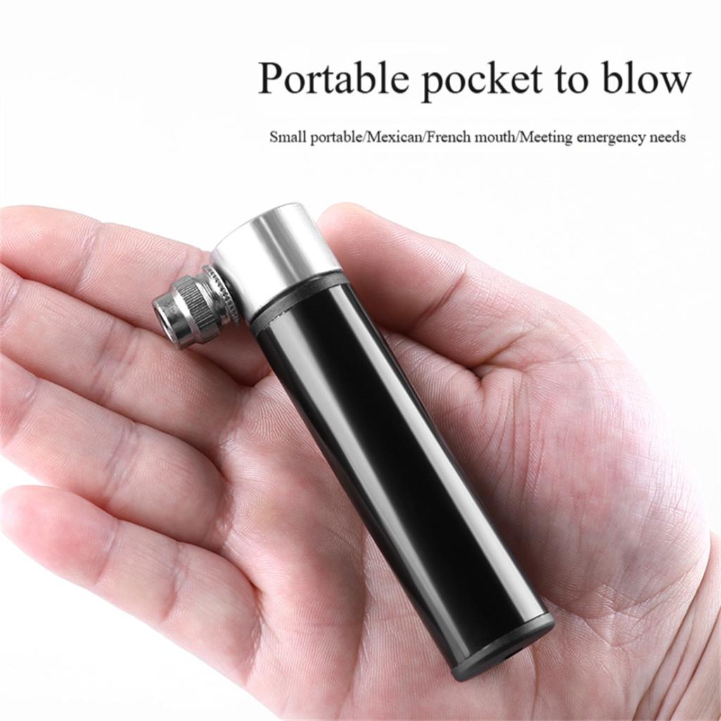 Mountain Bike Aluminum Mini Pump Portable Road Bike Pump Universal for American and French Valve Handheld Basketball Inflator