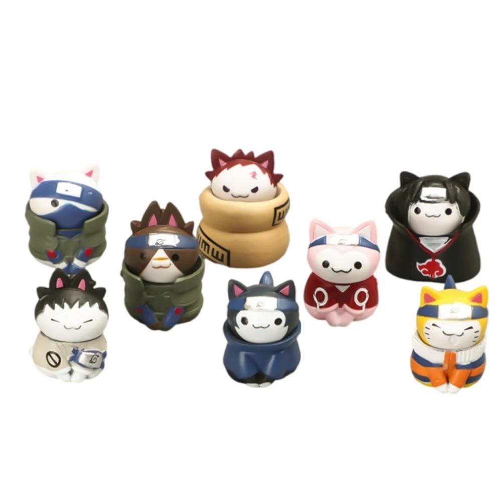 5cm Anime Naruto Figure Toys Cute Mini Kakashi Uchiha Itachi Gaara Q Version Action Dolls Pvc Model Edition Birthday Gifts
