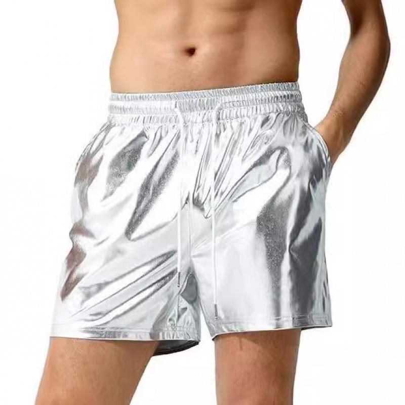 Men's Cross-border Patent Leather Beach Shorts: Casual Three-Color Design