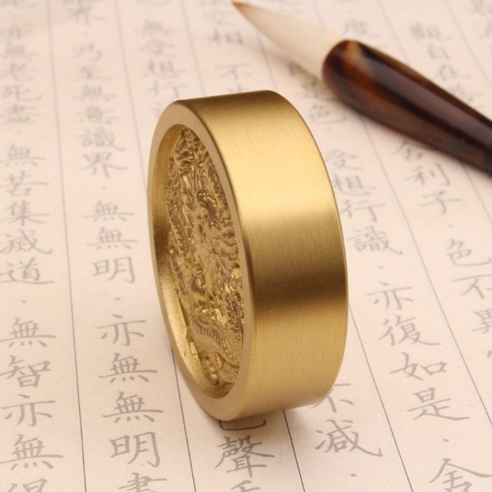 Chinese Calligraphy Tool BaGua Calligraphy Supplies Creative Paperweight Brass  Painting