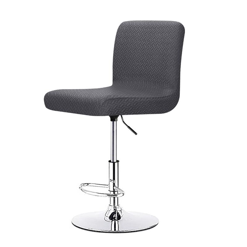 Jacquard Bar Stool Chair Cover Stretch Short Back Dining Cheap Chair Slipcover Spandex For Chair Home Banquet Kitchen Seat Cover