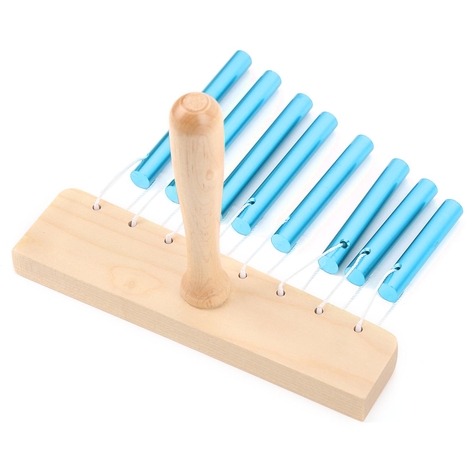 

8-нотные колокольчики в один ряд, трубчатые, детские перкуссионные инструменты Орфа, дошкольные игрушки с синий