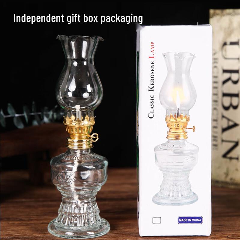 Retro Glass Kerosene Table Lamp