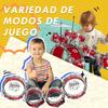Drum Set for Children +3 Years with Drums, Bass Drum, Cymbal, Pedal and Drumsticks Star Theme Design 65x22x57 cm Red