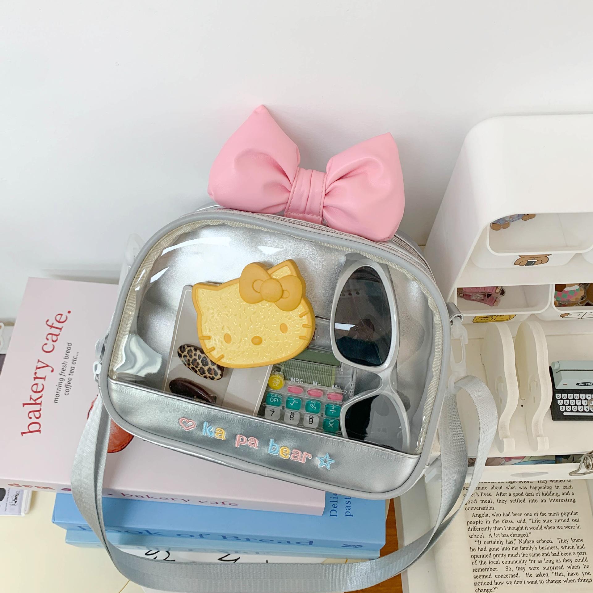 

Plaid small bag, street messenger bag, cute transparent small food, Seva bar mobile phone bag.