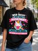 Wer Nicht Mit Mir Auskommt Unicorn Rainbow Hearts And Gerunisex Self Improvet Quote And Casual Unisex All TShirt