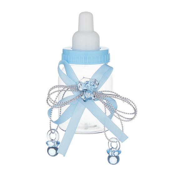 1/6/12 Pièces Mini Bouteille de Lait Boîte à Bonbons avec Ours Strassé Ruban Nœud Bonbons Goodies Pot de Rangement Friandises Fête de Naissance Cadeaux