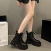Mode Stiefeletten Damen Chelsea Boots Mittelhoch Absatz Plateau Schuhe 2024 Neu Heiß Verkauf Winter Designer Neu Laufen High Heels Zapatos