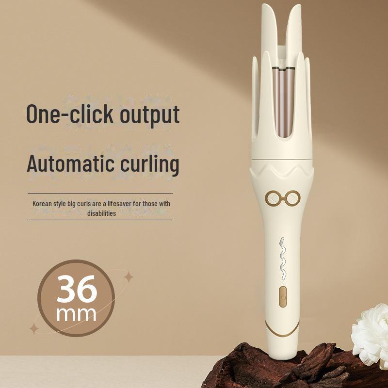 New 36mm Korean-Style Automatic Curling Iron: Gentle On Hair, Creates Big Waves with Negative Ion Technology.