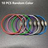 10 Pcs Stainless Steel Keychain Rope Sturdy with Screw Lock Steel Wire Keychain Durable Simple Wire Lock