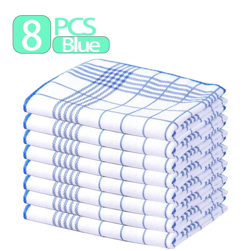 5/8 Pack of Kitchen Checkered Cleaning Cloths,60 X 40 Cm, Durable, Suitable for Kitchen and Home Use, Can Be Used for Washing Dishes and Wiping Tables
