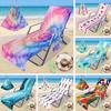 Ultra-Fine Fiber Beach Chair Cover With Pocket Beach Towel Swimming Sport Print For Travel Pool Gym Camping Sunbathing Towel