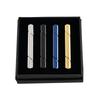Men's Striped Electrophoretic Copper Tie Clip for Business Attire