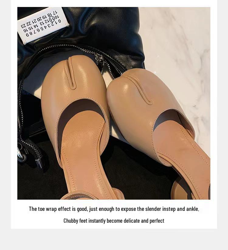 Summer Fashion Chunky Heel Split Toe Mary Jane Shoes for Women