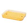 Dish Drain Tray Clear Rectangular Simple Appearance Plastic Double Layer Tea Tray for Kitchen Living Room