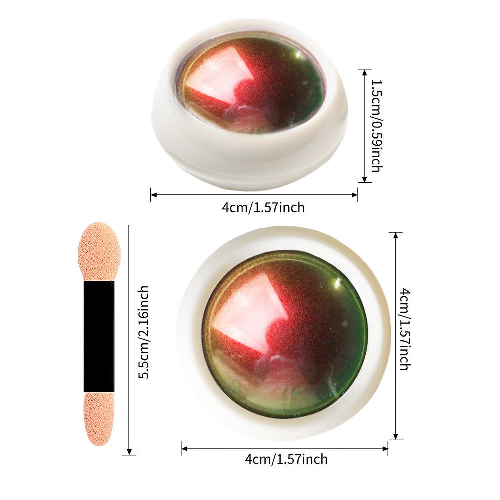 12 Colors Optical Chameleon Mirror Powder, Nail Glitter Laser Powder, DIY Nail Art Decoration Material, Shimmering Color-Shifting Effect
