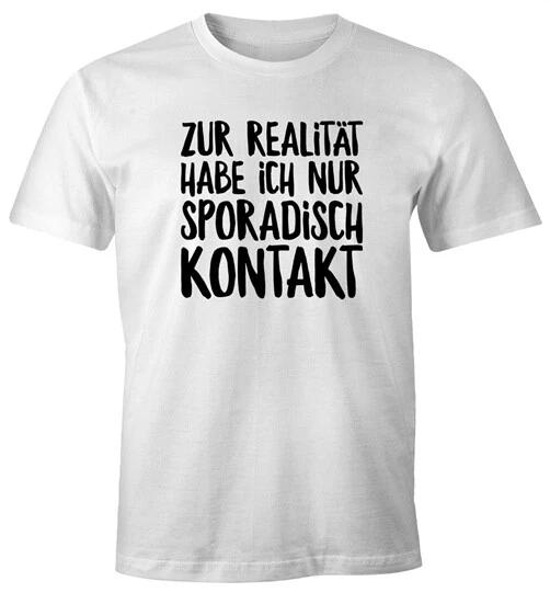 

Men s 100% Cotton T-shirt Mens Tees Top To Reality I Only Have Sporadic Contact Saying Shirt- M
