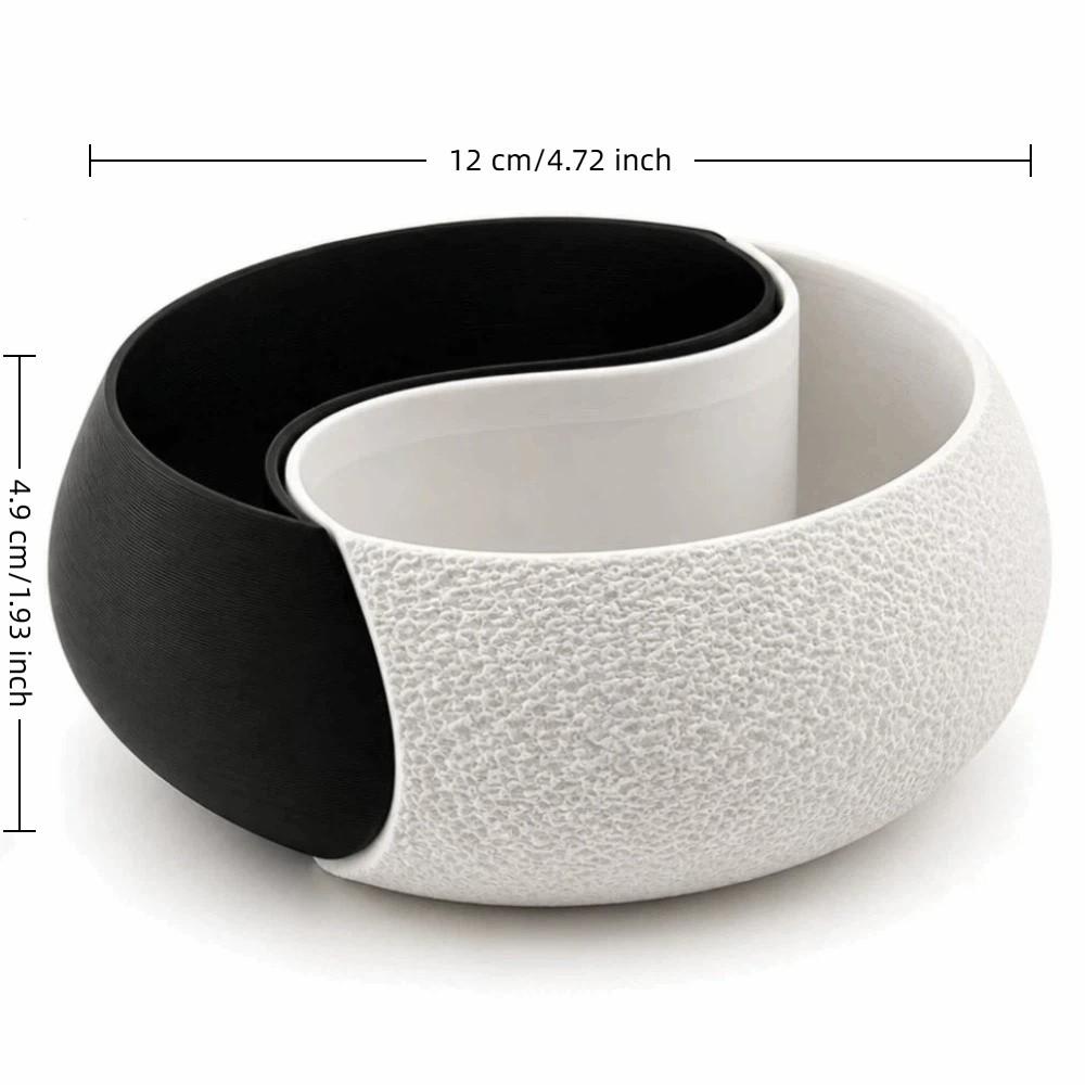 Flat Bottom Storage Tray 3D Printed Jewelry Tray Zen Style Nut Serving Bowl Bookshelf Decor