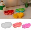 Heart Shape Silicone Candle Molds Heat Resistant for Making Candle Soap Chocolate Valentine's Day Gift and Resin Casting