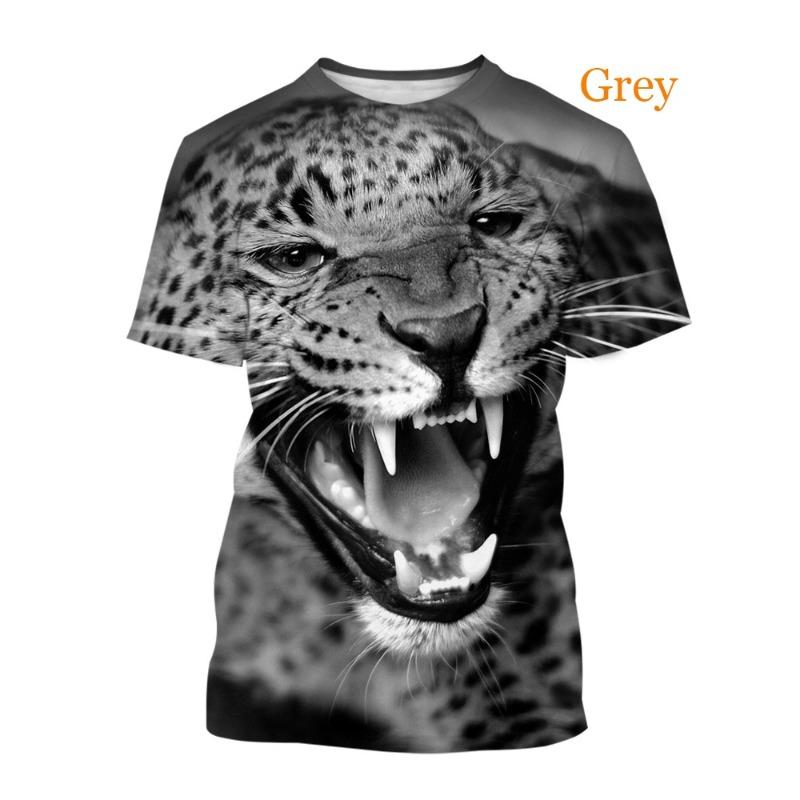 2025 Men's And Women's T-shirt Casual Shirts Funny Loose Tops New Fashion Animal Leopard 3D Printing