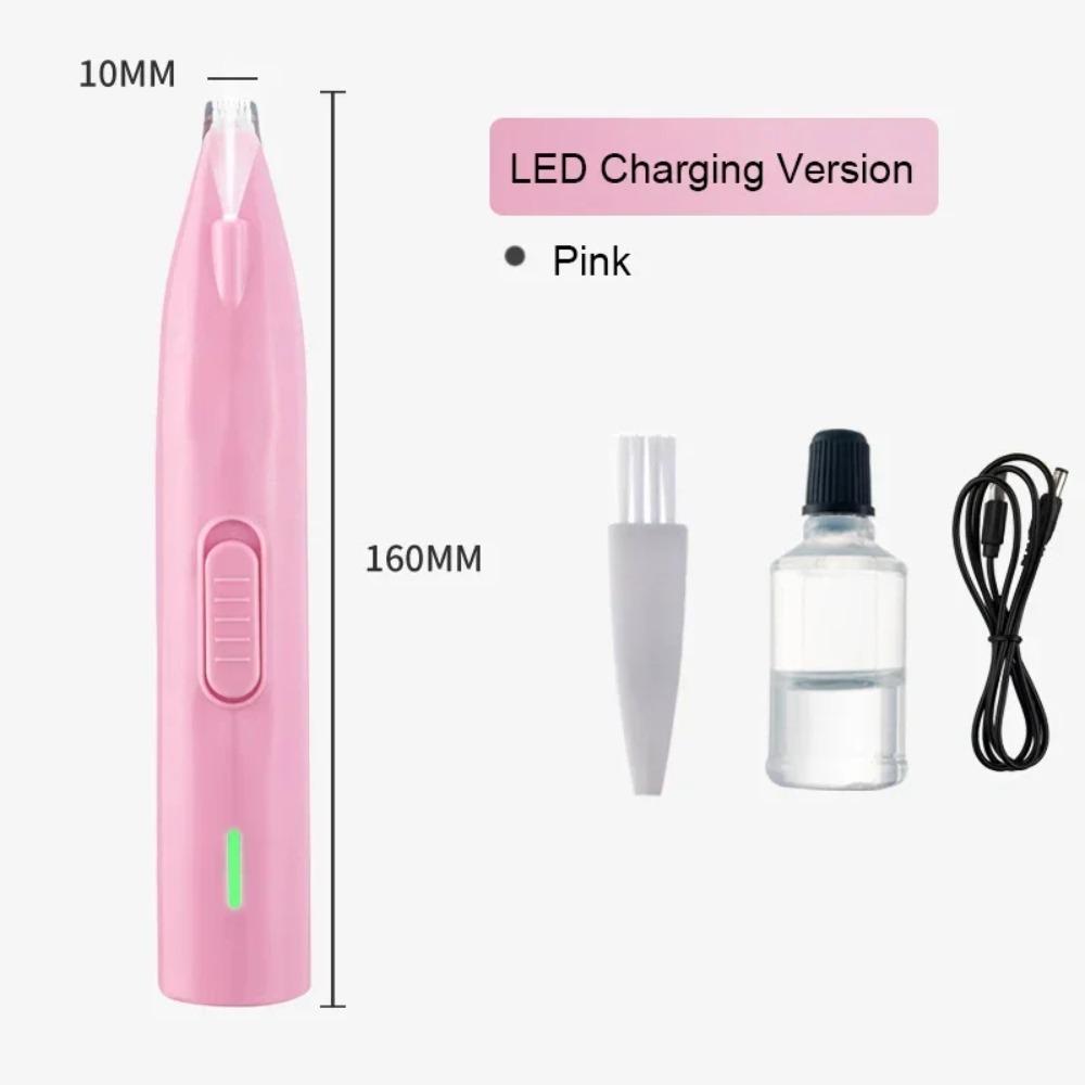 Electric Pet Claw Hair Trimmer with LED Light Support for part trimming Small blade design Sharp blade Silent Hair Clipper Razor