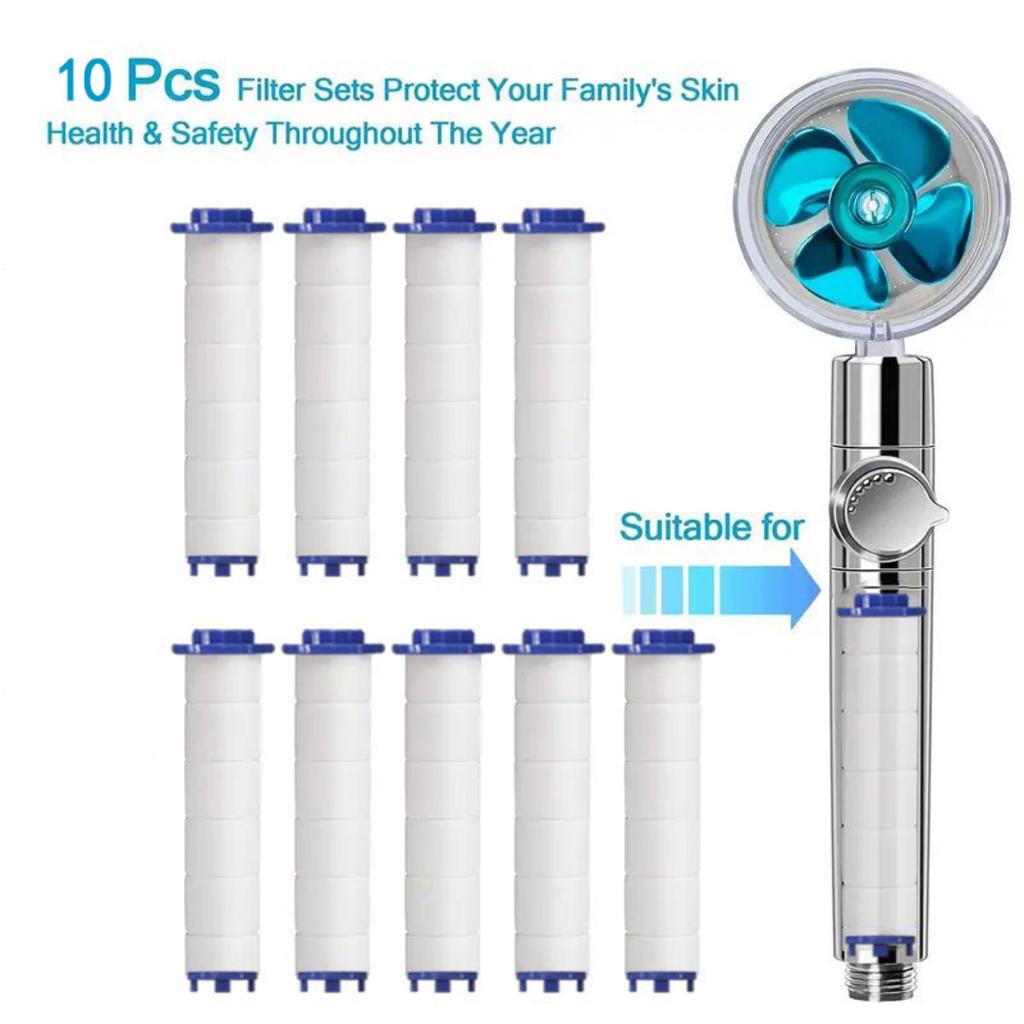 Hand Shower Filters, Set of 10 Replacement Filters  Hard Water, Remove Chlorine and Harmful Substances More Effectively