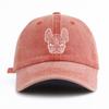 1pc Line Frenchie Print Washed Baseball Cap for Adults,  Minimalist Retro Style Casual Soft Adjustable Dad Hat, Perfect As Gift