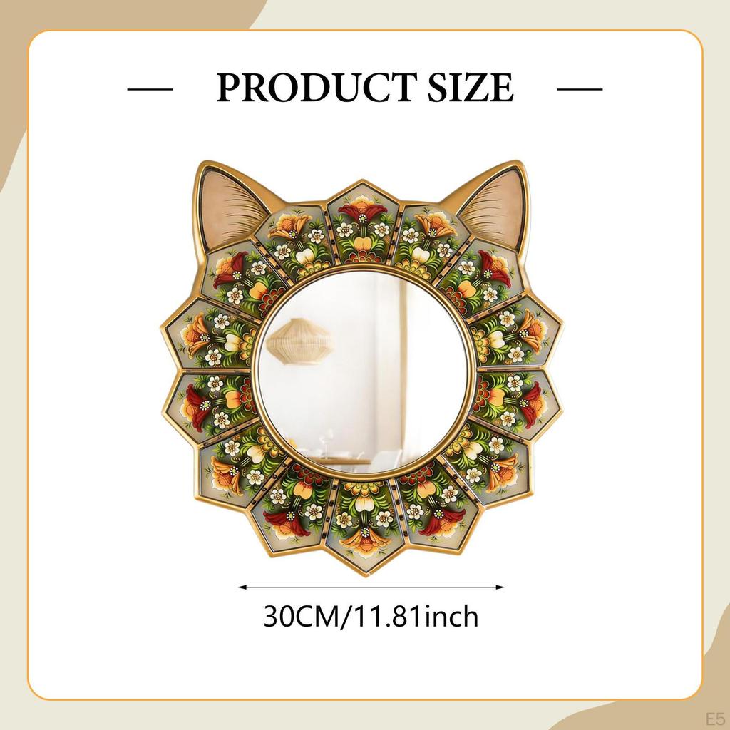 Mirror (30 Cm), Retro Hanging for Kitchen And Bedroom