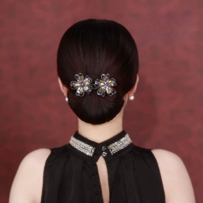 Ins Style Elegant Lazy Hair Curler Fshion Flower Fashion Flower Roller Hair Curler Lazy Hairpin Butterfly Hair Clips For Girls