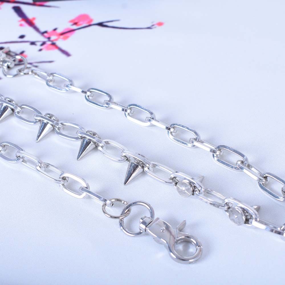 Punk Trendy Rivet Student Zinc Zinc Alloy Silver Color Belt Chain Waist Chain Jeans Accessories Pants Chain