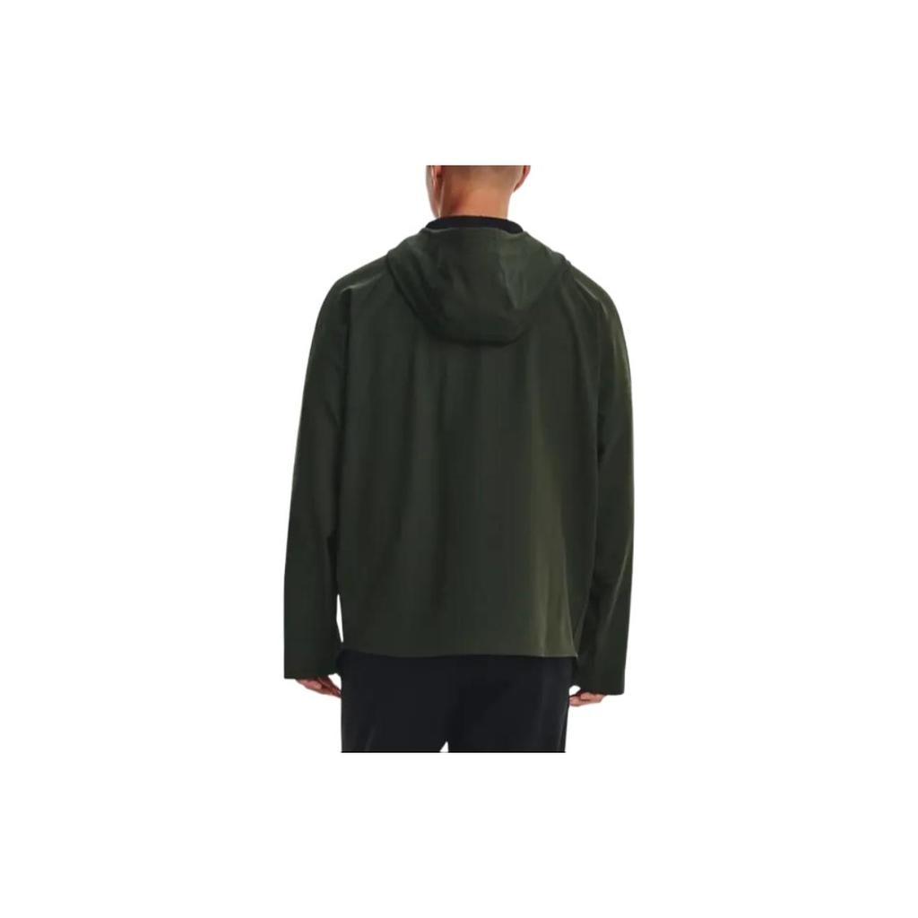 Under Armour Solid Color Hooded Zip-Up Sports Jacket Men Jackets Green 1376967-310