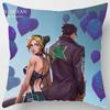 Anime Jojo Bizarre Adventure Jotaro Cushion Cover For Sofa Home Decorative Throw Pillow Cover Polyester Pillowcase Support