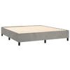 Lit - Maison Exclusive - 180x200cm - Velours Gris clair - Tête de lit réglable