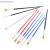 {Summer2} 50Pcs Painting Brushes Round Flat Hair Nylon Hair Art Paint Brush For Oil Acrylic Watercolor Artist/Beginner/Student