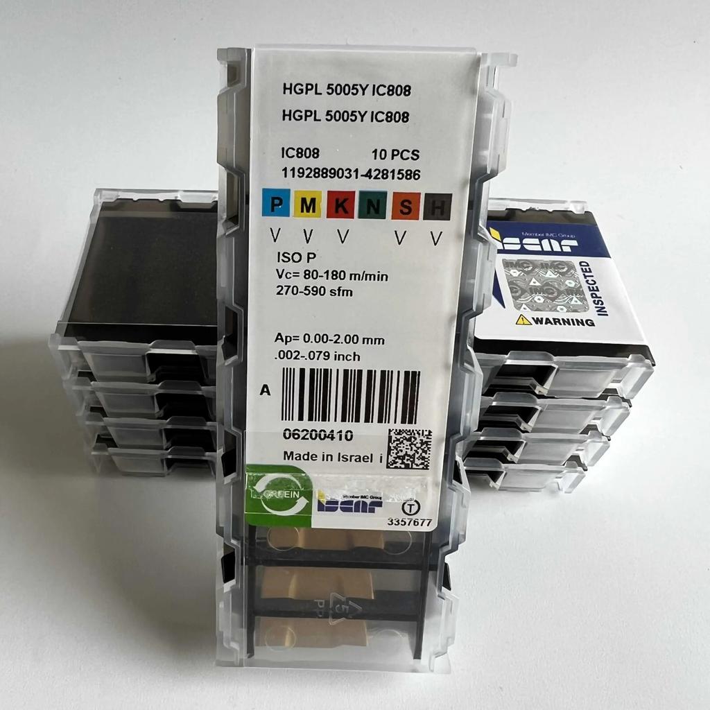 ISCAR / HGPL5005Y IC808   Industrial indexable carbide inserts 10 Pcs
